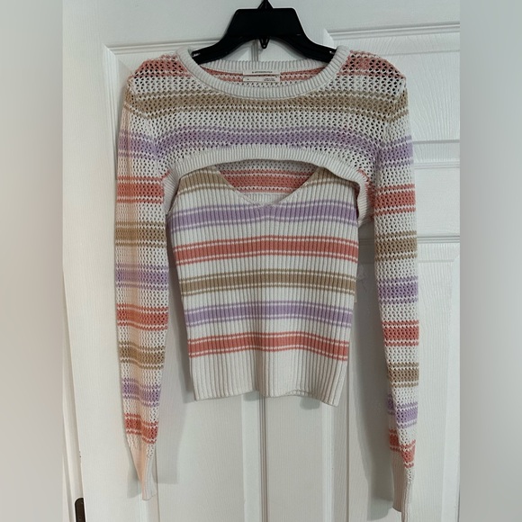 NWT  Anthropologie Striped Shrug and Sweater Tank Set - Size Small - Picture 2 of 8